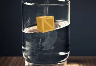 Oscillation of block in liquid